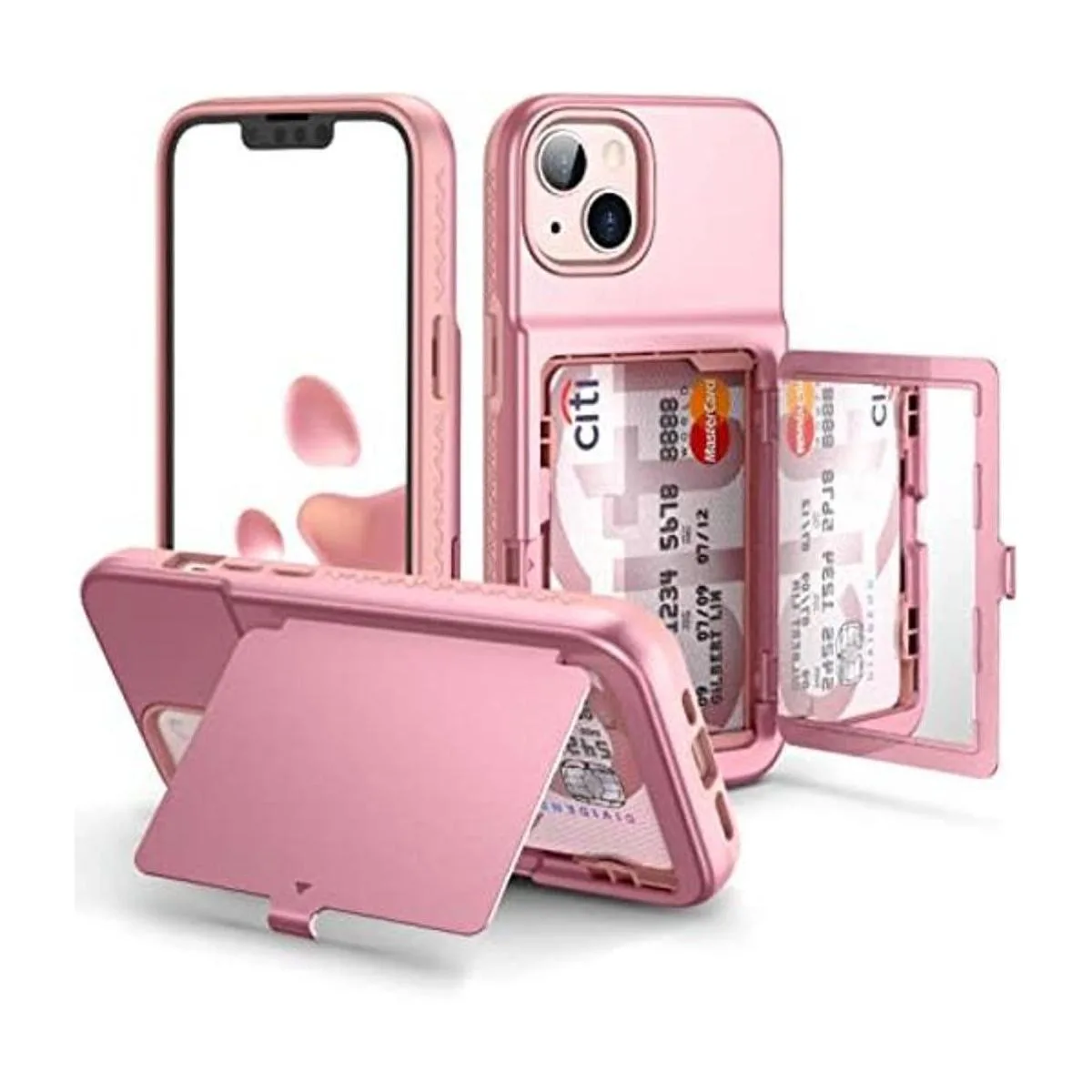 WeLoveCase Funda tipo cartera para iPhone 13 con tarjetero_1