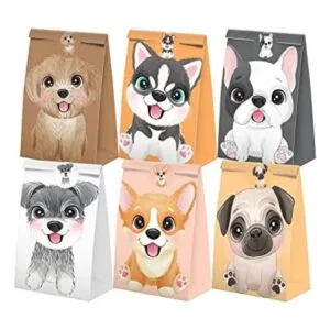 Bolsas de dulces para recuerdos de fiesta de cachorros con_1
