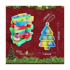 JDSTY Paquete de 32 juguetes para la ansiedad de Navidad_2