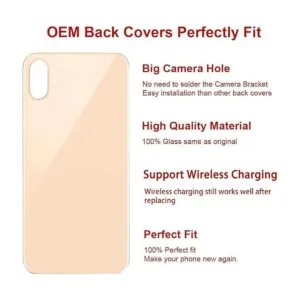 Perzework Repuesto de vidrio trasero OEM para iPhone Xs_2
