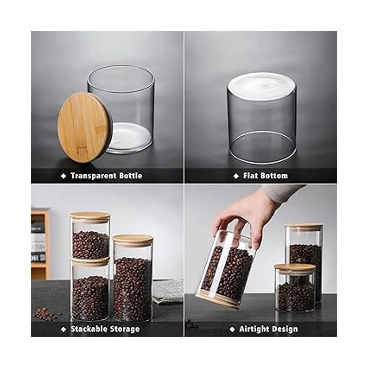 MOLFUJ Contenedor de almacenamiento de vidrio de 18.6 fl_5