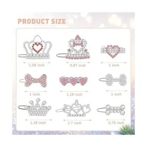 9 piezas de pinzas para el pelo de la corona de perro con_2