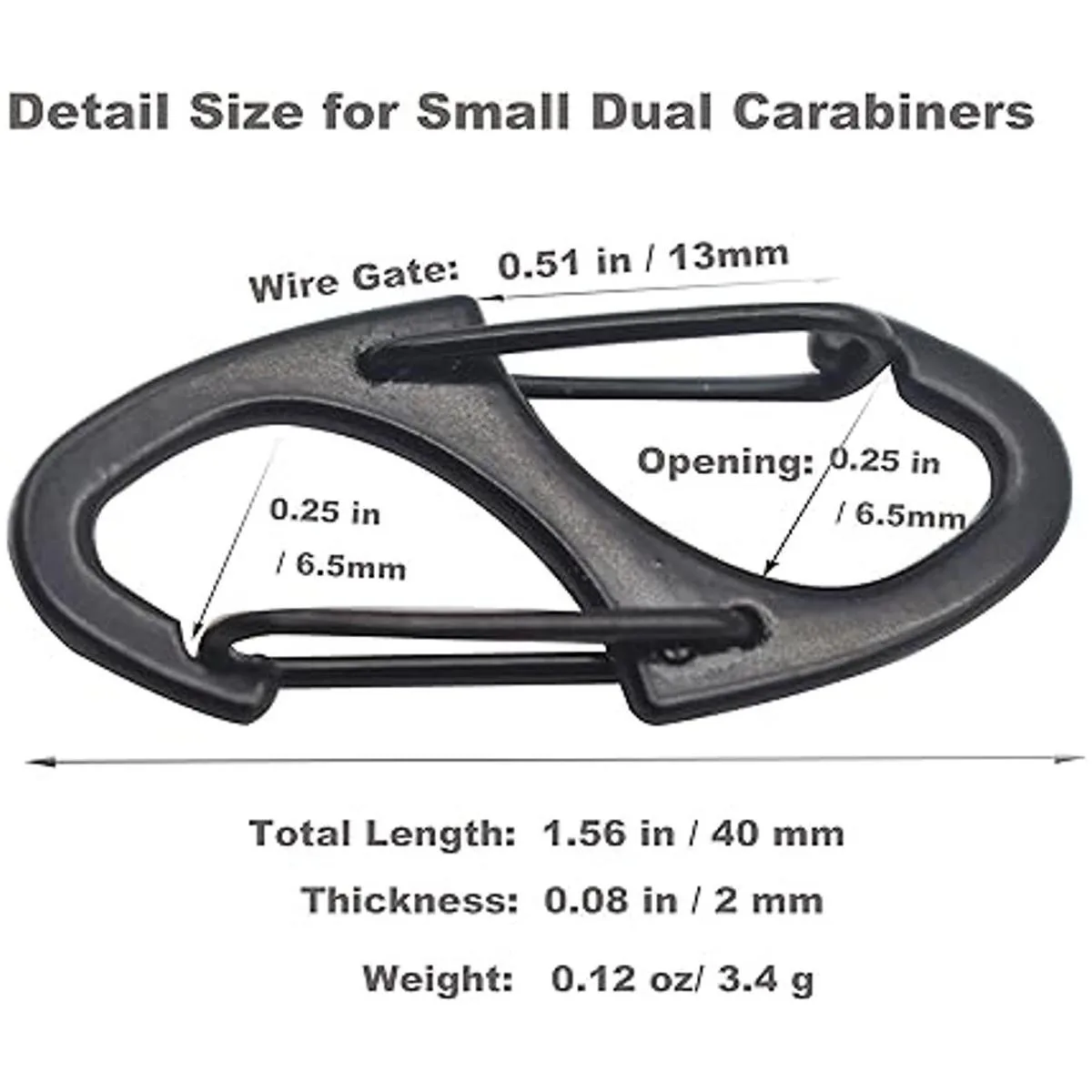Floyutin Mosquetón pequeño S de 1.56 pulgadas ganchos de_2