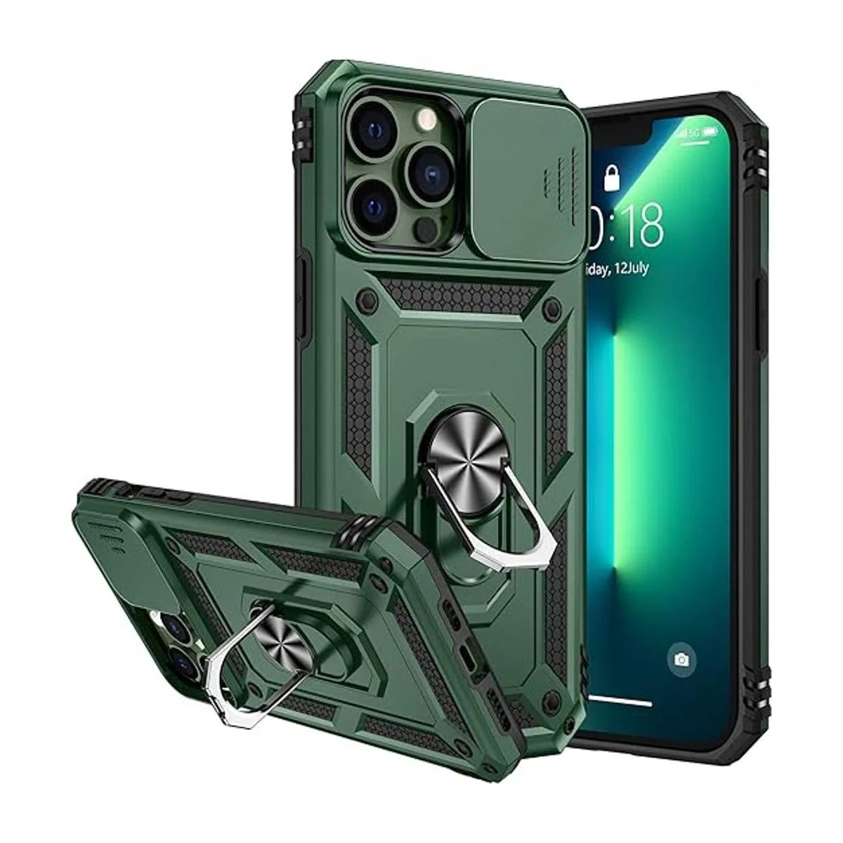 Goton Armor Funda para iPhone 13 Pro Max con soporte para_1