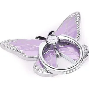 Butterfly Cell Phone Ring Holder Stand 360Rotation Metal_1