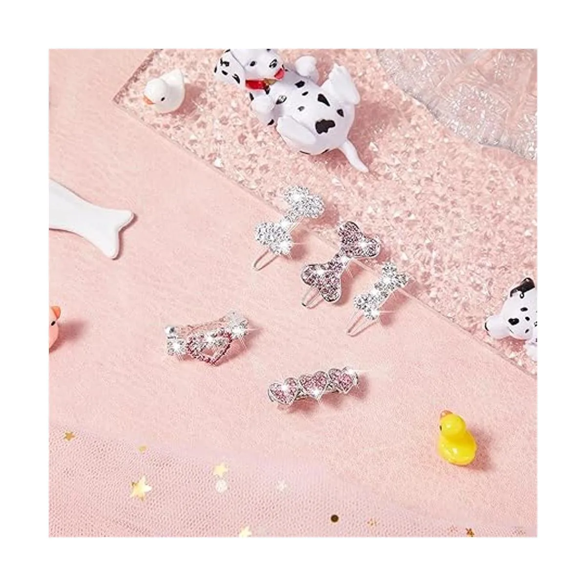 9 piezas de pinzas para el pelo de la corona de perro con_5