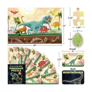 Hapinest Rompecabezas de dinosaurio que brilla en la_5