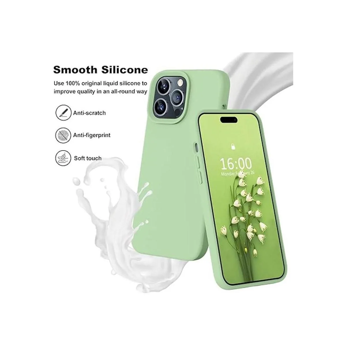 Ktele Compatible con iPhone 14 Pro Max funda de silicona_2
