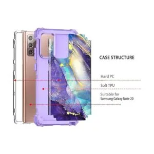 Rancase Funda compatible con Galaxy Note 20 tres capas de_3