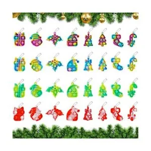 JDSTY Paquete de 32 juguetes para la ansiedad de Navidad_1