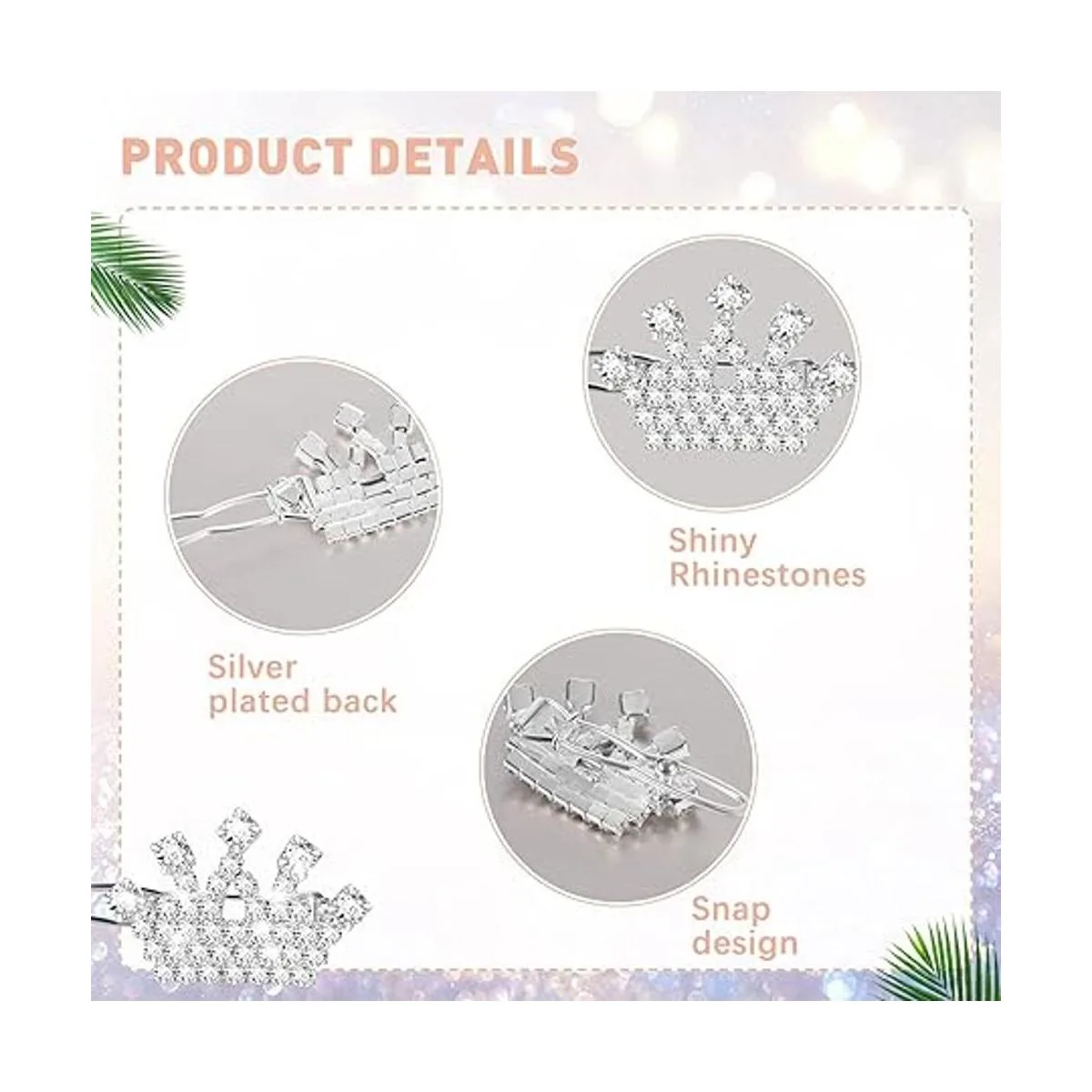 9 piezas de pinzas para el pelo de la corona de perro con_3