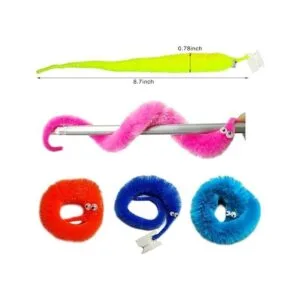 SHENGSEN Paquete de 60 juguetes de gusanos peludos para_7
