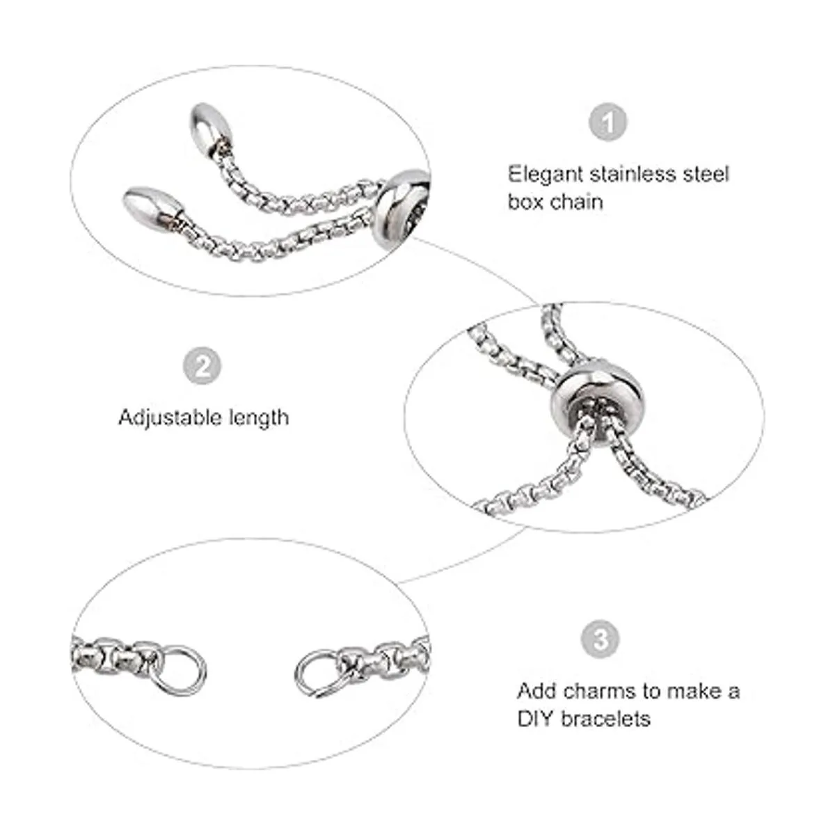 Beebeecraft 1 caja de 10 hebras de cadena deslizante_4