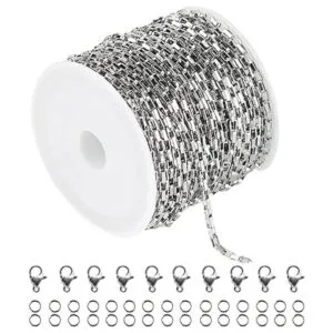 YOUBEIYEE Cadena de plata de 33 pies para hacer joyas_1