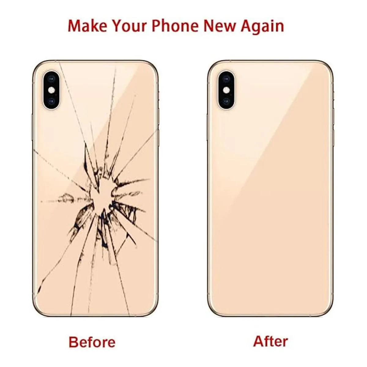 Perzework Repuesto de vidrio trasero OEM para iPhone Xs_4