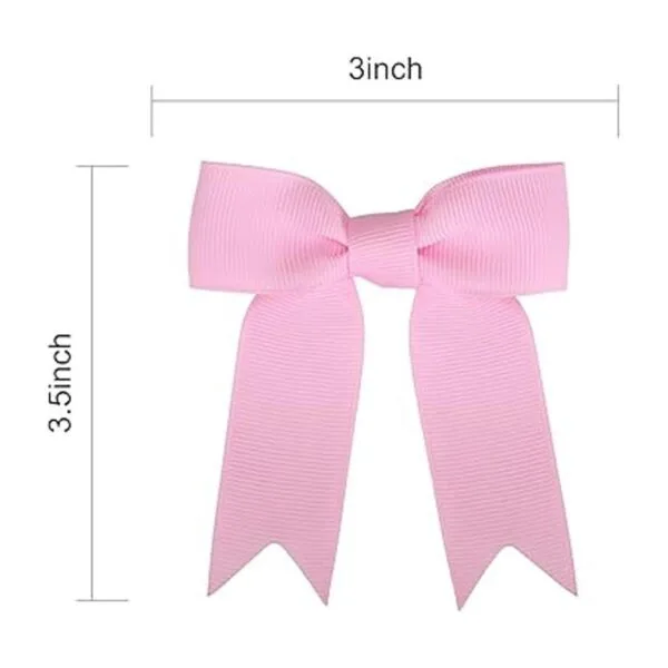 Meseey 50 lazos de cinta de grogrén rosa claro de 3_2