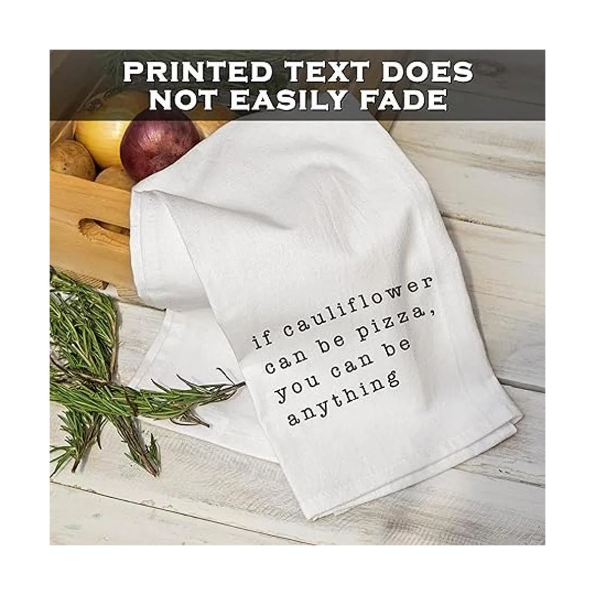 If Coliflower Can Be Pizza Toalla de cocina divertida con_5