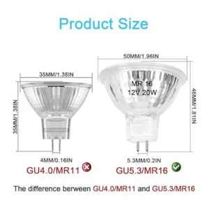 MR16 Bombilla halógena de 20 W regulable 12 V GU5.3_4