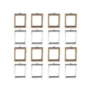 OLYCRAFT Dijes de bisel abierto colores mixtos Plata_1
