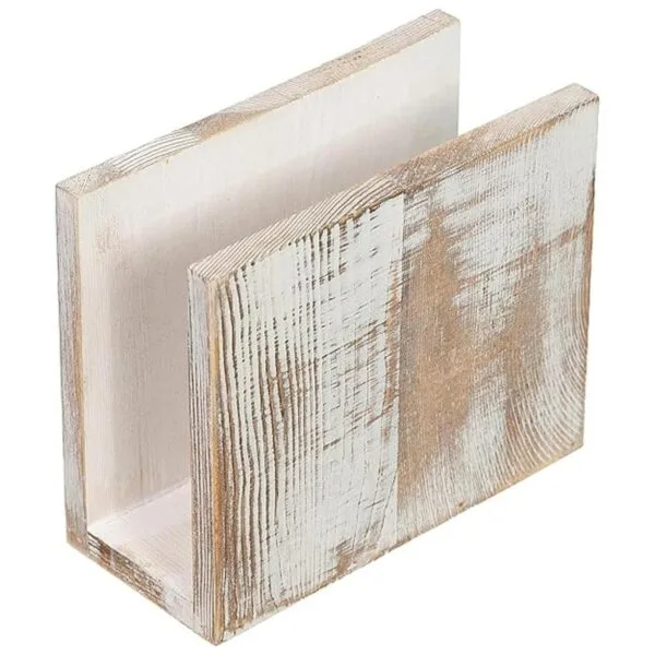 Servilleteros de papel de madera rústica dispensador de_3