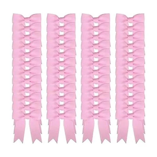Meseey 50 lazos de cinta de grogrén rosa claro de 3_1