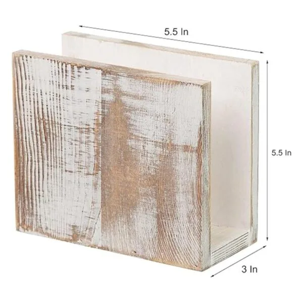 Servilleteros de papel de madera rústica dispensador de_2