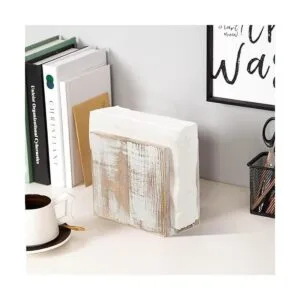 Servilleteros de papel de madera rústica dispensador de_4