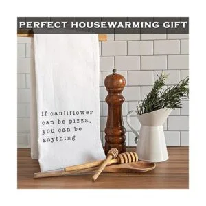 If Coliflower Can Be Pizza Toalla de cocina divertida con_2