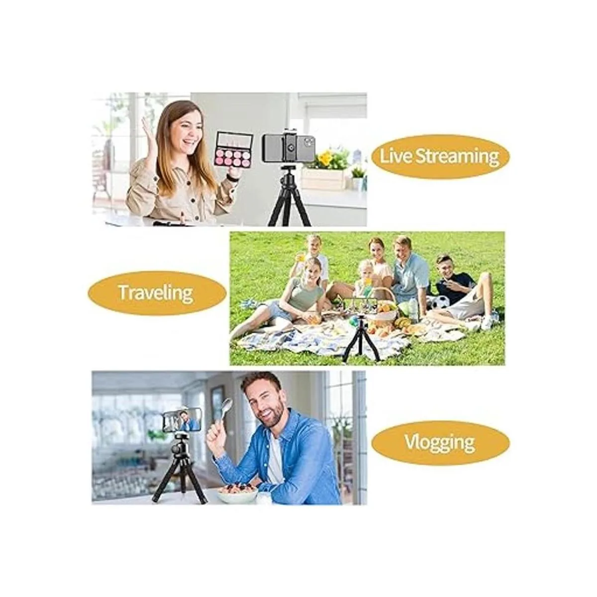 Sensyne Trípode de teléfono trípode flexible para_2