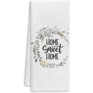 Toalla de baño con guirnalda de dulces regalos familiares_1