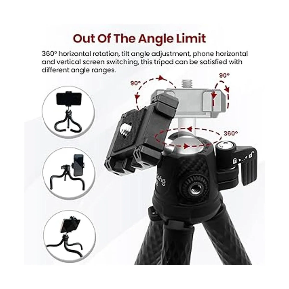 Goocong Trípode flexible para teléfono celular con_3