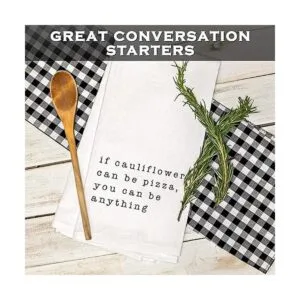 If Coliflower Can Be Pizza Toalla de cocina divertida con_3