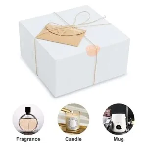 YUEFANBOX Cajas de regalo blancas de 8 x 8 x 4 pulgadas_3
