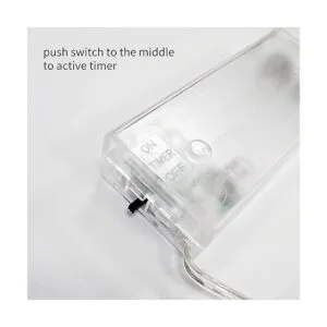 FLCSIed 2 pilas AA 20 luces LED plateadas con función de_7