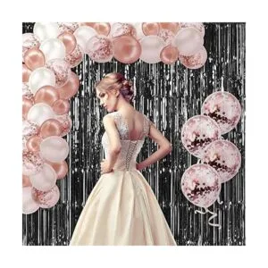 Paquete de 5 telón de fondo de flecos negros de 3.2 x 8.2_5