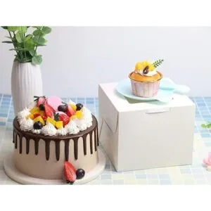 PQZKLDP Paquete de 12 cajas blancas para tartas de 6 x 6 x_4