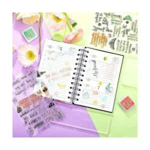 Juego de 4 sellos transparentes de goma para hacer_6