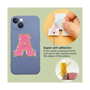 Jongdari Parches de letras de chenilla letras_2