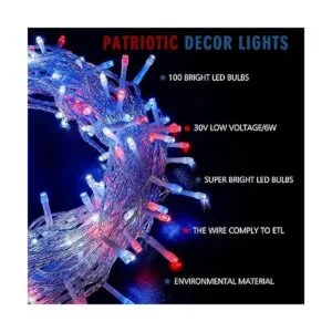 Hopolon Guirnalda de luces LED para exteriores del 4 de_2