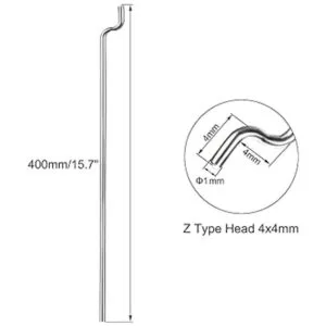 uxcell Juego de 10 barras de empuje 0.039 x 15.748 in_2
