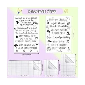 Juego de 4 sellos transparentes de goma para hacer_3