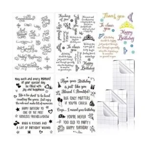 Juego de 4 sellos transparentes de goma para hacer_1