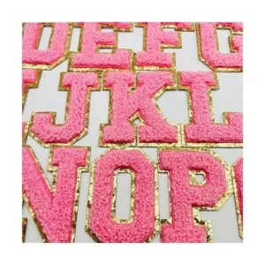 Jongdari Parches de letras de chenilla letras_6