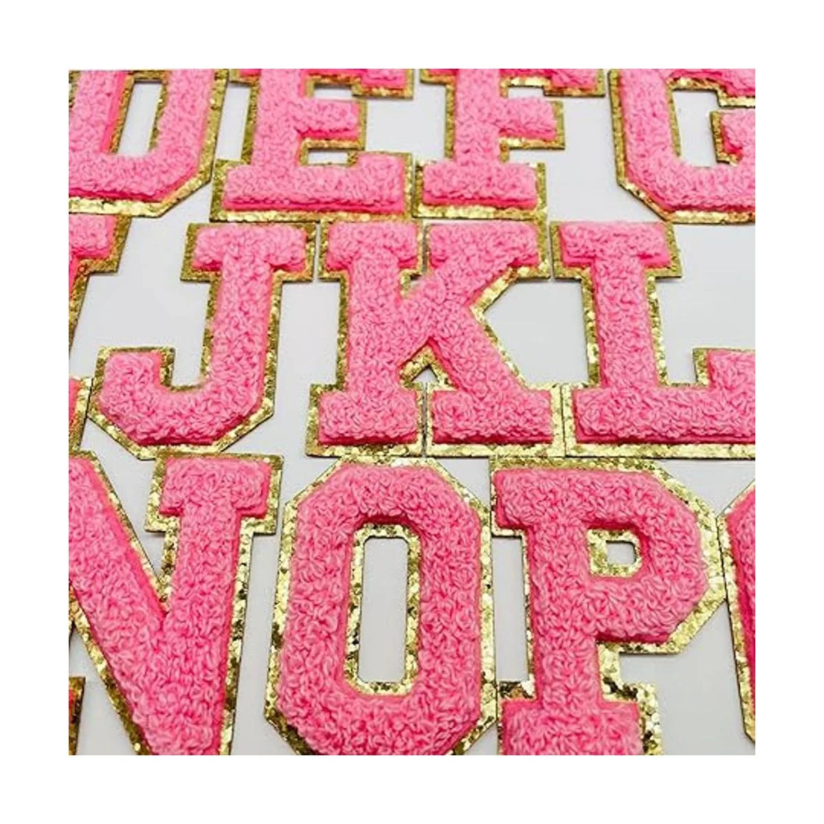 Jongdari Parches de letras de chenilla letras_6