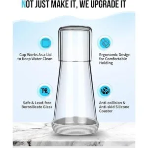 Jarra de agua de noche con vidrio juego de jarra de agua_2