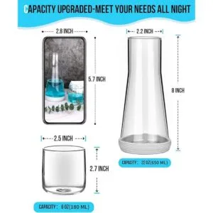 Jarra de agua de noche con vidrio juego de jarra de agua_6