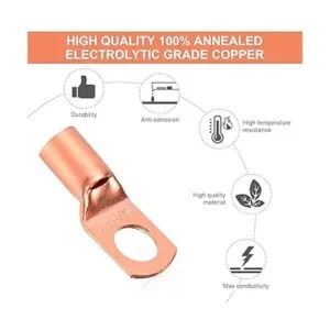 130 lengetas de alambre de cobre conectores de terminal_3