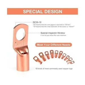 130 lengetas de alambre de cobre conectores de terminal_2