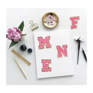 Jongdari Parches de letras de chenilla letras_5