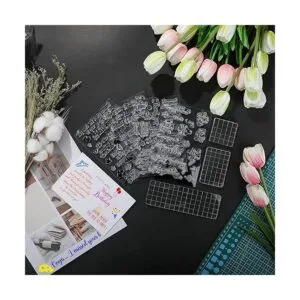 Juego de 4 sellos transparentes de goma para hacer_2